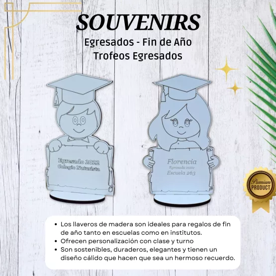 Regalos personalizados par egresados, trofeos, escuelas institutos, jardines