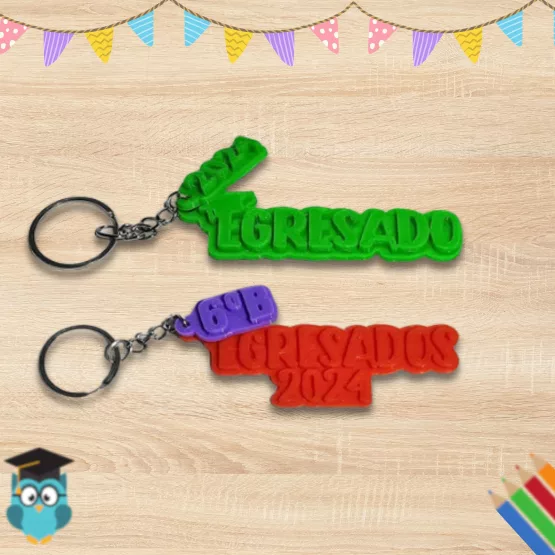 LLaveros Personalizados 3D Dos Colores - Imagen 7